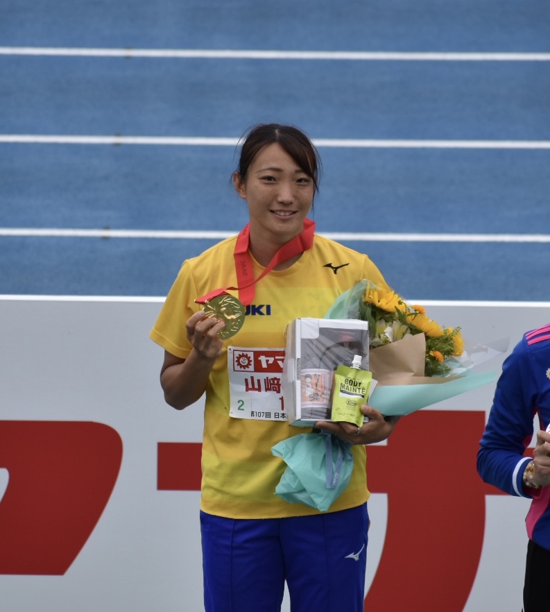 写真：山﨑 日本選手権優勝(2023/06/12 月)